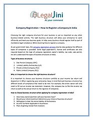 Company Registration – How to Register a Company in India