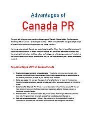 Advantages of Canada PR