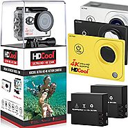 HDCool HC7000 4K Wi-Fi Action Camera 170 Degree Ultra Wide-Angle Lens 1080P HD 16MP Waterproof Sport Camera, 2.0 Inch...