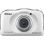 Nikon COOLPIX S33 13.2MP Waterproof Shockproof Freezeproof Digital Camera (White)(Certified Refurbished)