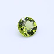 Natural Peridot or Chrysolite Round Faceted Gemstone | My Earth Stone