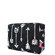 N. Gil Large Travel Cosmetic Pouch Bag (Arrow Black)