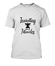 Buy Installing Muscles Round Neck T Shirt - ClubCustom