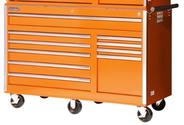 International VRB-5610OR 56-Inch 10 Drawer Orange Tool Cabinet with Heavy Duty Ball Bearing Drawer Slides