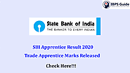 SBI Apprentice Result 2020: SBI Trade Apprentice Marks Released | Check Here