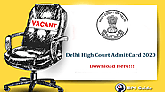 Delhi High Court Admit Card 2020 | Download Prelims Call Letter 2020