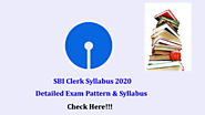 SBI Clerk Syllabus 2020 | Complete Updated Exam Pattern & Detailed Syllabus