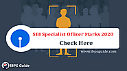 SBI Specialist Officer Marks 2020 | SBI Specialist Officer Result 2020