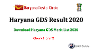 Haryana GDS Result 2020 | Check Haryana Postal Circle GDS Merit List