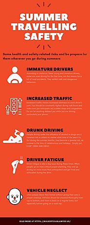 Info-graphic of Summer Traveling Safety