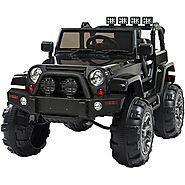 Best Choice Products 12V Powered Ride On Car Truck Remote Control, 3 Speeds, Spring Suspension, LED Lights, Black