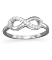 Sterling Silver CZ Infinity Ring / ave21.com