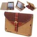 360° Rotating Belt Leather Case Smart Cover Stand for iPad 2, 3 & 4 - Brown