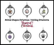 Animals Shapes Shiny Silver Christmas / Holiday Ornaments