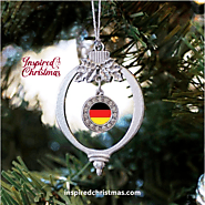 German Flag Circle Charm Christmas / Holiday Ornament