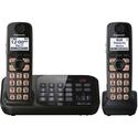 Panasonic KX-TG4742B DECT 6.0 Cordless Phone with Answering System, Black, 2 Handsets