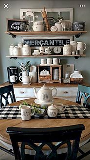 Farmhouse Style Coffee Serving Station Ideas For the Kitchen – Home Coffee Bar Ideas - Decorating Ideas And Accessori...