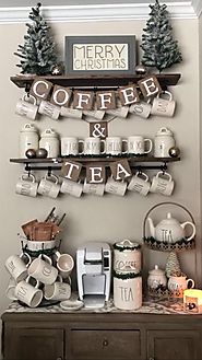 Coffee Corner Ideas For The Home – In a Farmhouse Style - Decorating Ideas And Accessories For The Home - Creative Id...