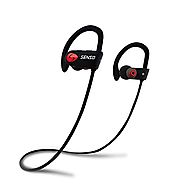 SENSO Bluetooth Headphones, Best Wireless Sports Earphones w/ Mic IPX7 Waterproof HD Stereo Sweatproof Earbuds for Gy...