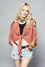 Buy Flower Patch Tie Blouse Online at The Rags Tribe