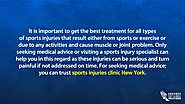 best treatment for all types of sports injuries