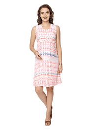 Ikat Printed Nursing Dress - Dresses