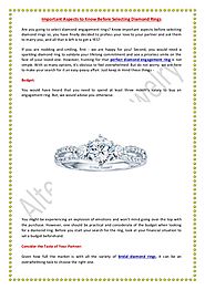 Important Aspects to Know Before Selecting Diamond Rings in Texas