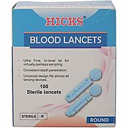 Hicks Round Lancet not for Accucheck (Pack of 100, Multicolor)