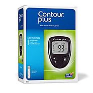 ContourPlus Blood Glucose Monitoring System Glucometer with 25 Free Strips(Multicolor)