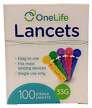 Buy Onelife Colourful 33G Round Lancets (Not for Accu-Chek) 200 (Pack of 100×2)