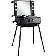 VLR002 - Professional Rolling Studio Makeup Case with Dimmable LED Lights, Legs & Mirror Online