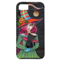Little Wings Witch and Winged Cat Halloween Art iPhone 5 Covers from Zazzle.com
