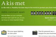 Comment spam prevention for your blog - Akismet