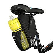 Allnice Bike Saddle Bag, 1.6L Mountain Road MTB Bicycle Cycling Polyester Saddle Bag with Pocket for Water Bottle, Bi...