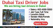 Taxi Driver Jobs in Dubai Without License October 2022