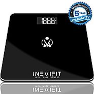 INEVIFIT BATHROOM SCALE, Highly Accurate Digital Bathroom Body Scale, Measures Weight for Multiple Users. Includes a ...