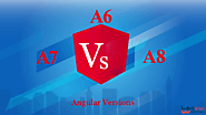 comparison between Angular 6 vs Angular 7 vs Angular 8