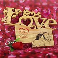 LOVE WOODEN LETTER WITH PICTURE