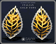 Leaf Shaped Italian Gold Tops Designed by Savya Jewels