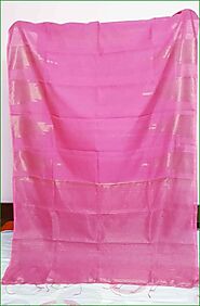 Buy Pink Zari Temple Cotton Handloom saree Online – Get Offer on All Sarees
