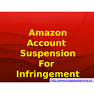 Amazon account suspension for infringement