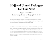 Hajj and Umrah Packages- Get One Now!