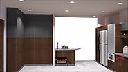 Best Modular Kitchen - The Optimus : Built using made in heaven combination of Grey and Wooden