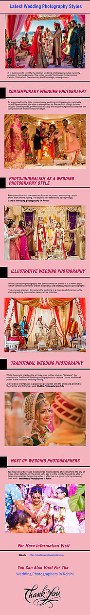 Latest Wedding Photography Styles | Infographic