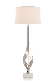 John Richard Graceful Nickel Buffet Lamp | Home Lightings At Grayson Luxury