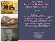 High Quality Artist Paint Brushes | Artist Brush Manufacturers