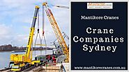 How the crane companies Sydney help in the construction projects? – Cranes