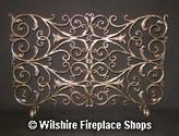 Scroll Wrought Iron Fireplace Screen | Wilshire Fireplace Shops