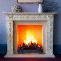 Bianco Avorio Limestone Fireplace Mantel