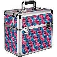 PT4302 - Multi Color Floral Pattern Easy Slide Extendable Trays Professional Cosmetic Makeup Case with Dividers Online